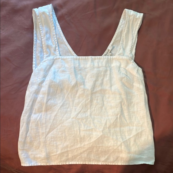 NWT Madewell 100% Linen Cross-Back Sleeveless Top - Picture 6 of 7